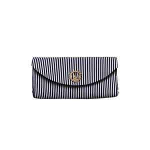 Toriska Nautical Blue And White Striped Clutch